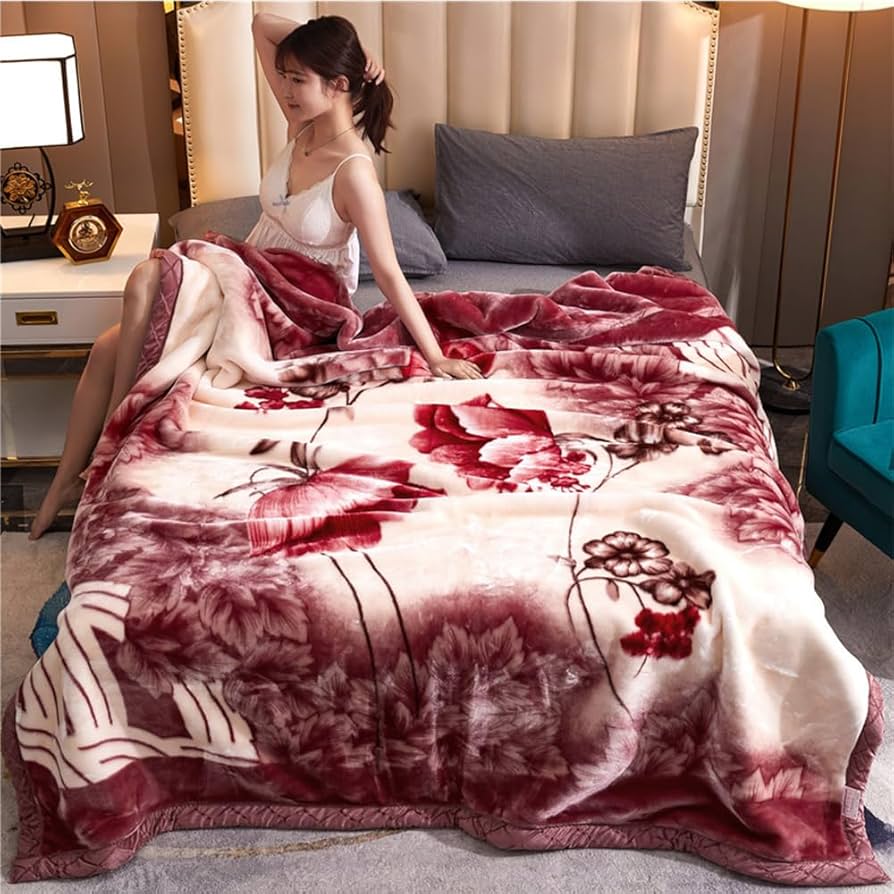 【新品未使用】MINK BLANKET ダブルサイズ 180×230cm Super Soft Warm Fluffy Blanket Double Layer Mink Blanket